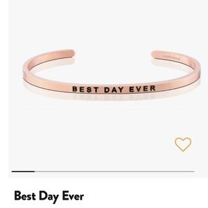 MantraBand Best Day Ever cuff bracelet Rose Gold